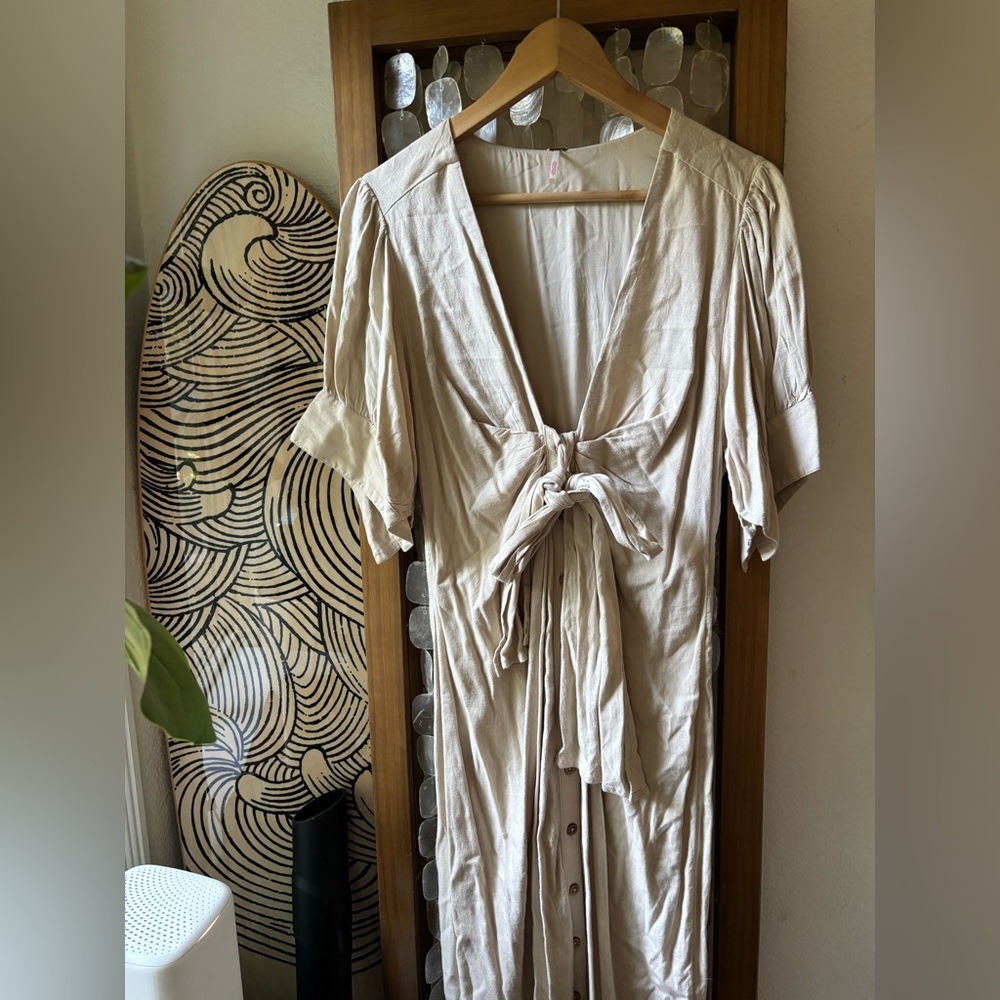 Free People Vintage Midi Dress in bone - Picture 4 of 4